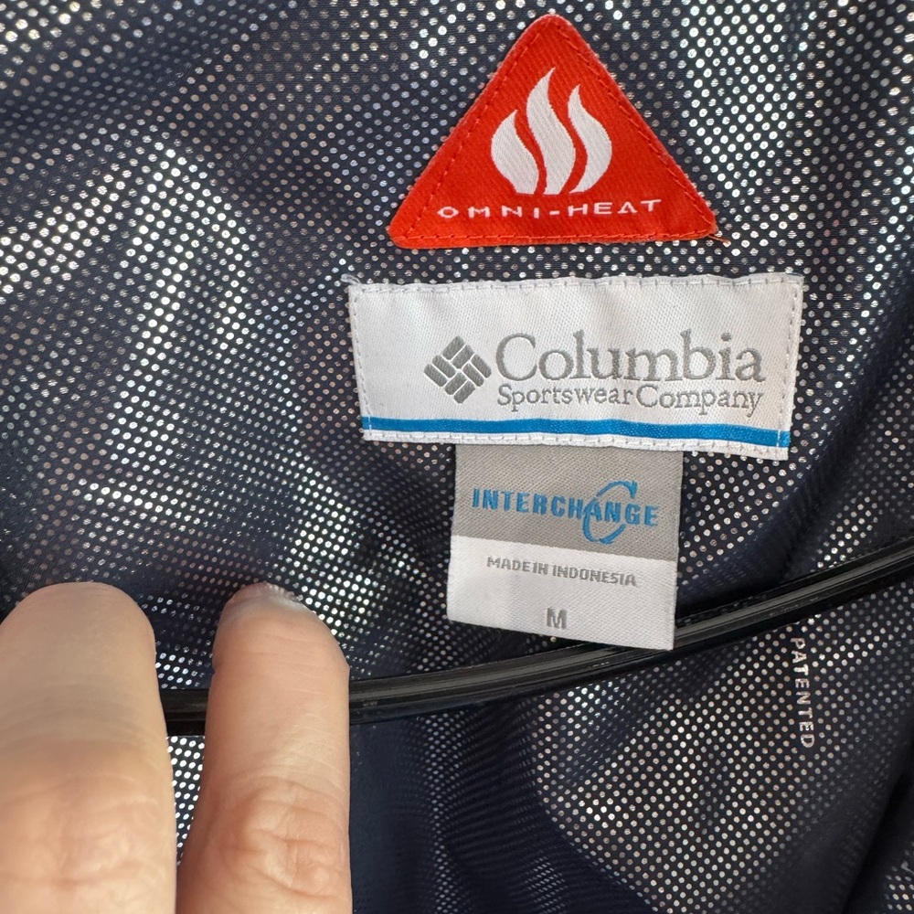 Columbia Interchange Women's‎ Size medium Blue Omni Heat Hooded Ski Parka Jacket - Picture 2 of 4